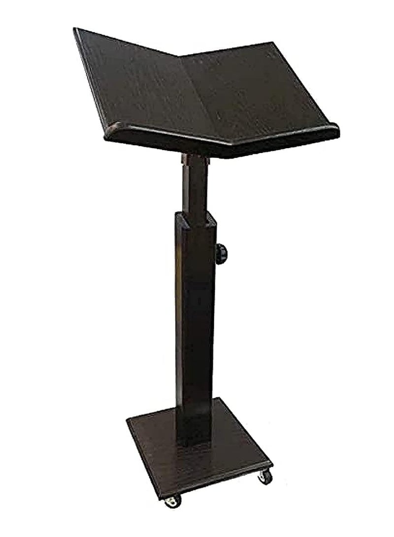 DARUSSALAM Quran and Book Holder from Oak wood BLACK | Elegant Oak Wood Quran & Book Holder Black Finish | Premium Black Oak Quran Stand & Book Holder | Elegant Black Oak Quran & Book Display Stand