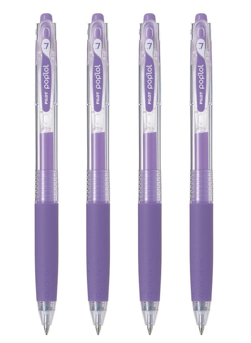 PILOT 4-Piece Gel Ink Roller Pen Violet Ink - Image 1
