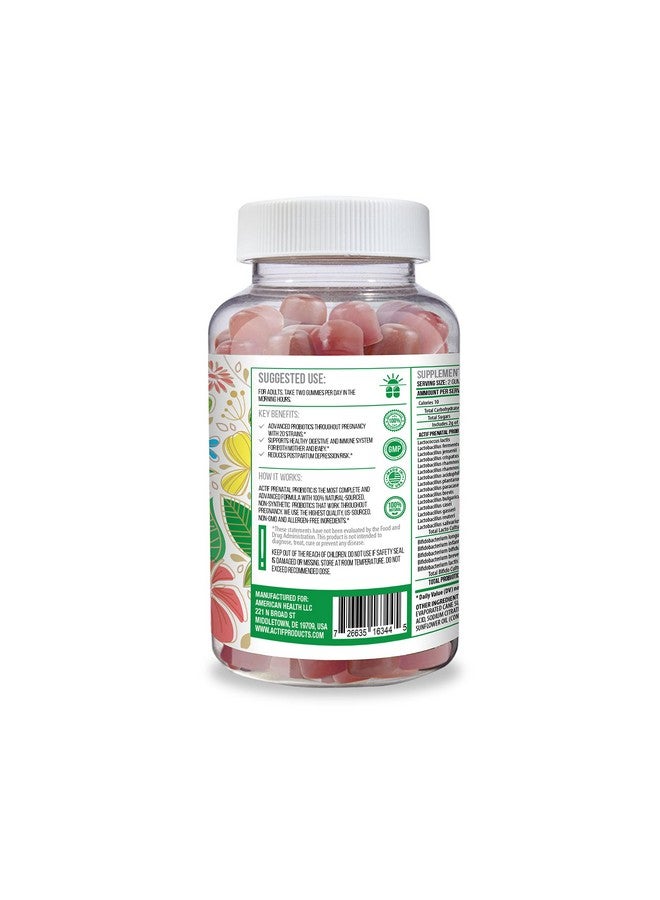 ACTIF Prenatal Probiotic Maximum Strength with 75 Billion CFU and 20 Strains, Immunity and Gut Support, Zero Nausea Formula - Made in The USA, 60 Gummies, Strawberry Flavor - Image 4