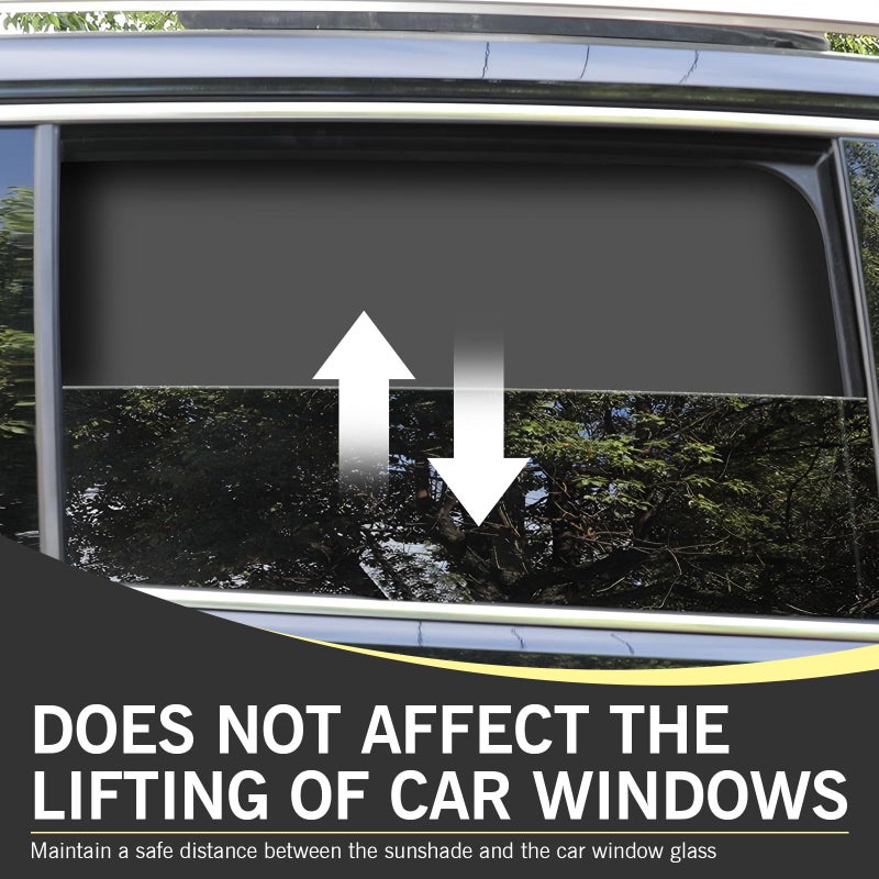 Ferianl 4PCS Auto Window Shade, Magnetic Side Window Sun Shade, Block Light Car Window Covers, Heat Insulation and UV Protection Car Curtain, Universal Interior Accessories - Image 4