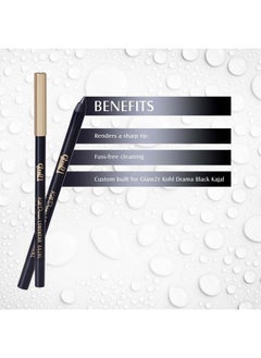 Glam 21 Glam21 Kohl Drama Long Wear Kajal + Sharpener ; Velvety Textute ; Stays For 12 Hours ; Highly Pigmented For Intense Black Look ; 1.2 Gm  - Image 4