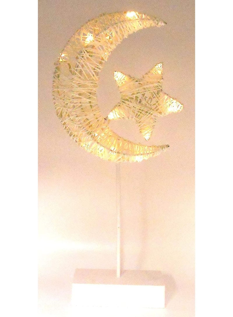 DubaiGallery Islamism Muslim Metal Table Moon Led Eid Night Table Lights Ramadan Decor Marquee Sign Night Lamp Lights - Image 2
