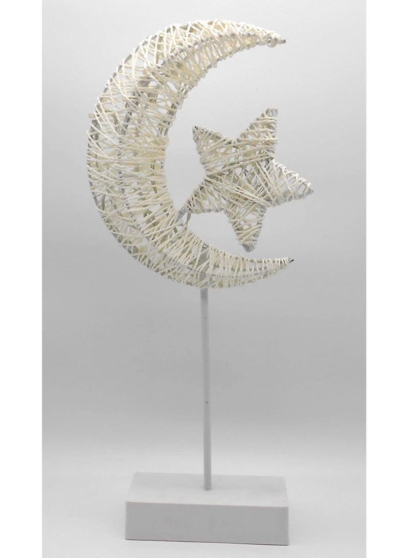 DubaiGallery Islamism Muslim Metal Table Moon Led Eid Night Table Lights Ramadan Decor Marquee Sign Night Lamp Lights - Image 4