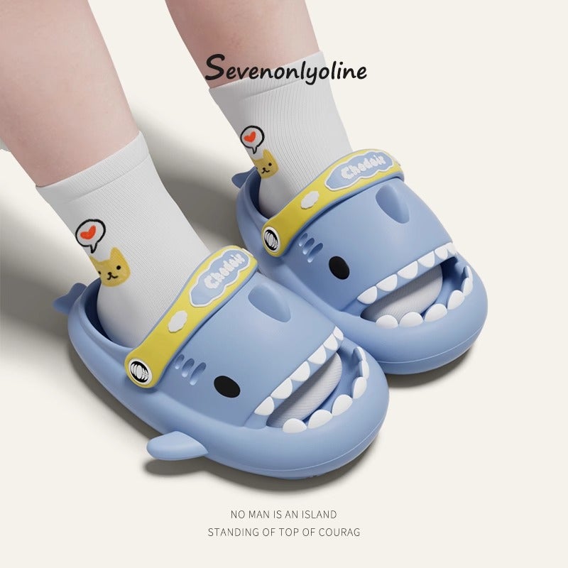 Antibacterial Shark Children'S Slippers Summer Boys And Girls Cartoon Non-Slip Children'S Baby Baby Hole Shoes - Image 3