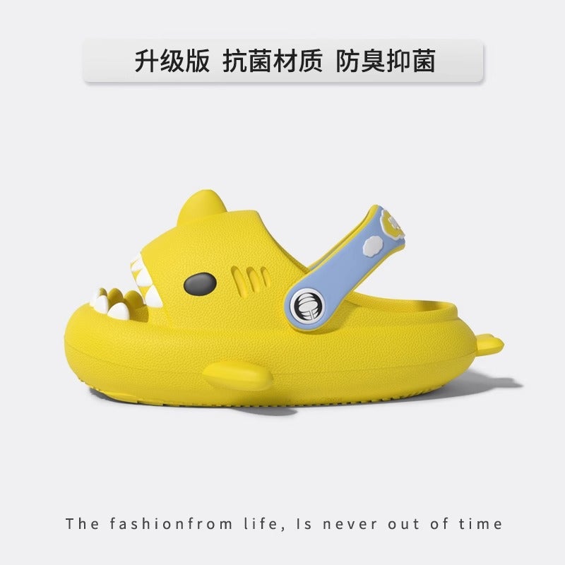 Antibacterial Shark Children'S Slippers Summer Boys And Girls Cartoon Non-Slip Children'S Baby Baby Hole Shoes - Image 1