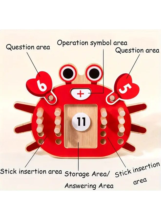 Interactive Number Crab Toy With 44 Accessories Addition Subtraction Learning Game - Image 2