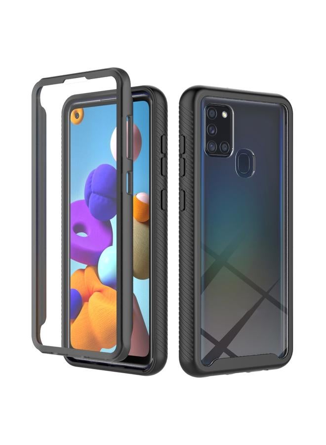 اس-توب جراب لهاتف Samsung Galaxy A21s، جراب هاتف هجين كامل الجسم مقاوم للصدمات بتصميم سماء نجمية - Image 1