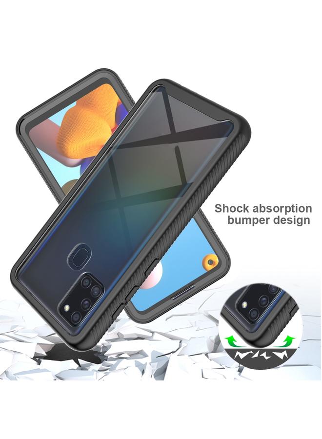 اس-توب جراب لهاتف Samsung Galaxy A21s، جراب هاتف هجين كامل الجسم مقاوم للصدمات بتصميم سماء نجمية - Image 3