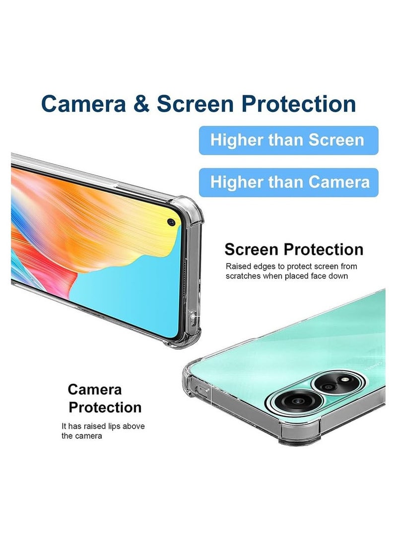 Case for Oppo A38 4G / OPPO A18, Clear Transparent Cover Reinforced Corners TPU Shock Absorption Flexible Cell Phone Cover for Oppo A38 / OPPO A18 4G - Image 5