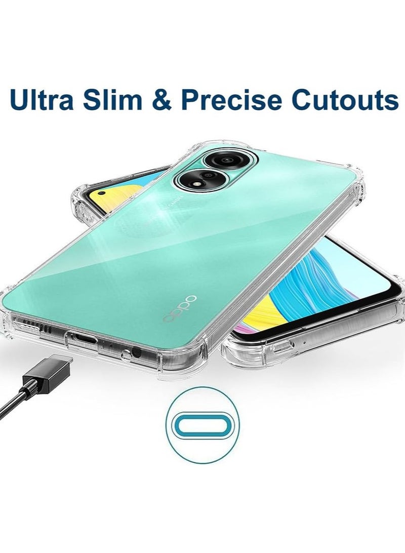 Case for Oppo A38 4G / OPPO A18, Clear Transparent Cover Reinforced Corners TPU Shock Absorption Flexible Cell Phone Cover for Oppo A38 / OPPO A18 4G - Image 4