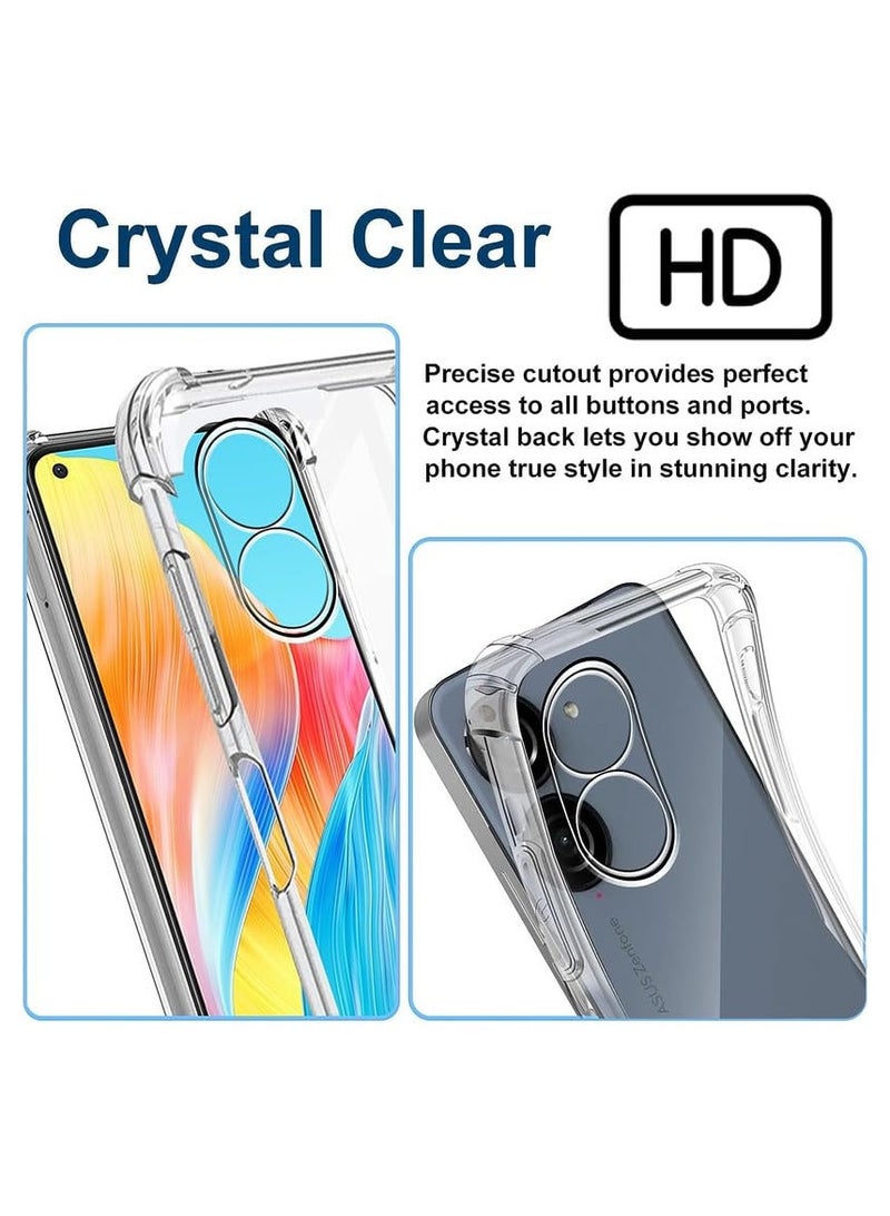 Case for Oppo A38 4G / OPPO A18, Clear Transparent Cover Reinforced Corners TPU Shock Absorption Flexible Cell Phone Cover for Oppo A38 / OPPO A18 4G - Image 2