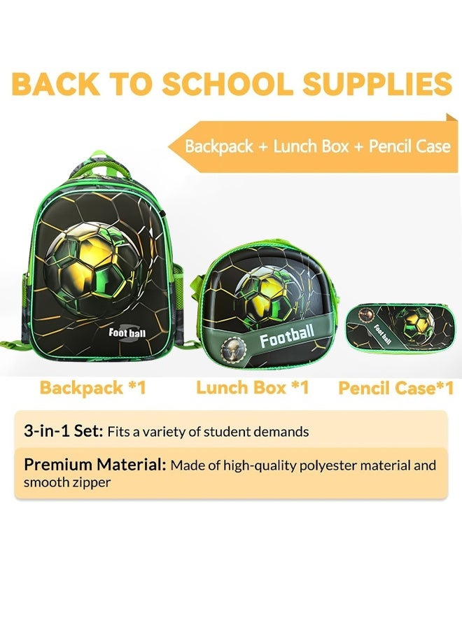 Riolio Boys Backpack, Kids School Bag, Elementary School Backpack, 3-in-1 Set with Lunch Bag and Pencil Case - Image 4