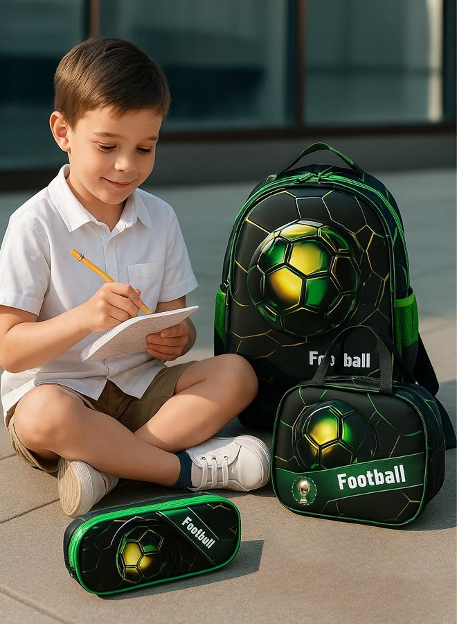 Riolio Boys Backpack, Kids School Bag, Elementary School Backpack, 3-in-1 Set with Lunch Bag and Pencil Case - Image 5