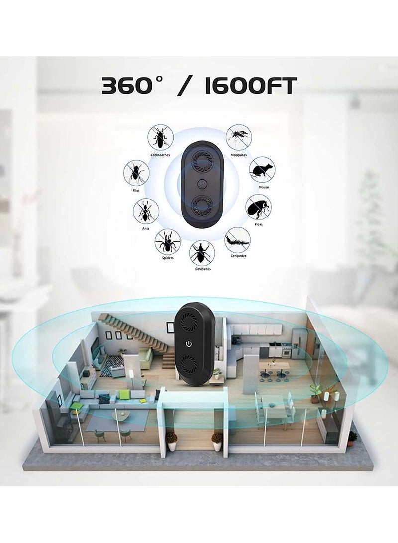 SYOSI 2 Pcs Ultrasonic Pest Repeller Indoor Anti Insect Plug in Control Electronic Moths Repellent Against - Image 2