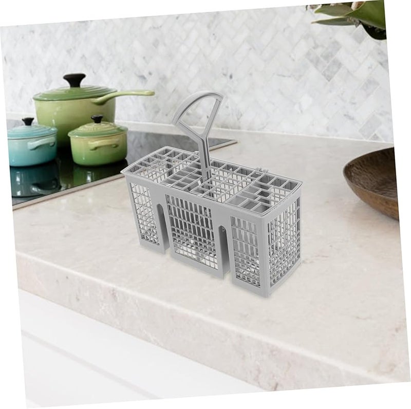 سلة أدوات المائدة متعددة الأغراض لغسالة الصحون العالمية منظف أدوات المطبخ الفضية - Image 5