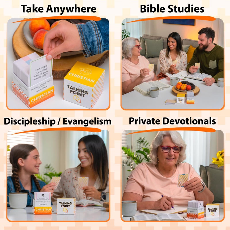 TALKING POINT CARDS 200 Conversation Cards for Christians Game - Explore Your Faith and Have Fun on Family Game Night, Bible Study or Youth Groups - Perfect for Church Groups, Couples Night, Easter Gifts - Image 5