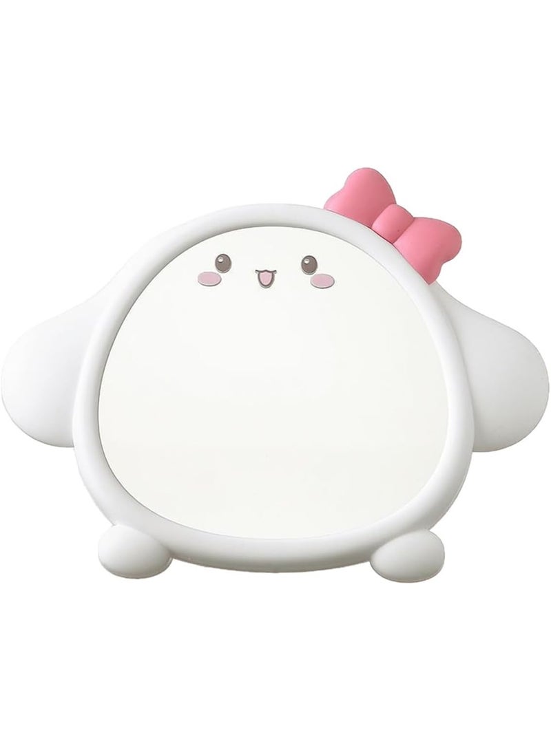 مرآة مكياج على شكل  كرتوني لطيف للمكتب،مع حامل للفتيات والأطفال، يمكن ان تعلق لغرفة النوم والحمام - Image 3