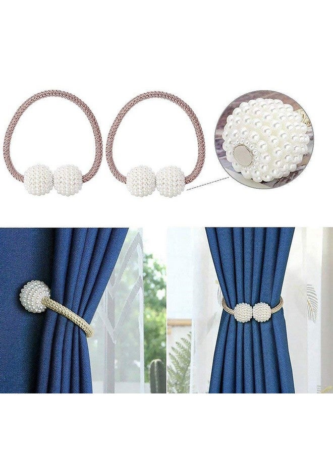 WeTest 1X Pearl Magnetic Curtain Clip Curtain Holders Buckle Clips Hanging Ball Buckle Tie Back Curtain Accessories Home Decor (Purple) - Image 4
