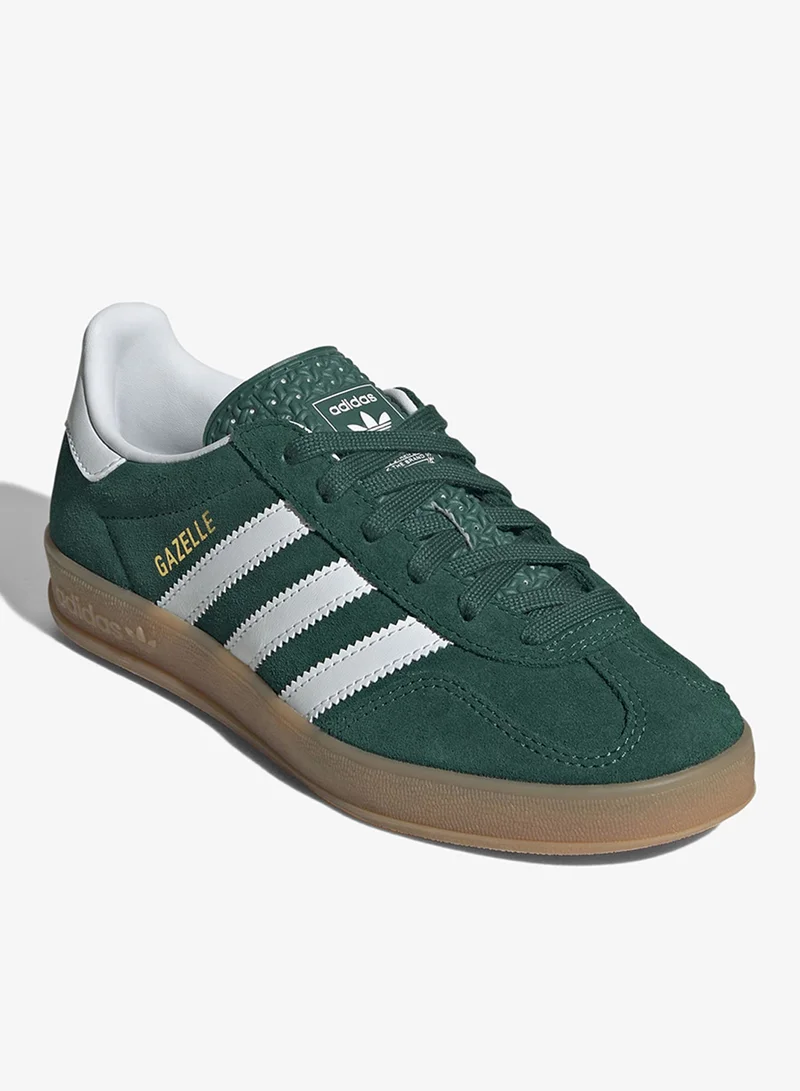 Adidas Originals CGREEN/FTWWHT/GUM2 Youth Gazelle Indoor  | Best Price UAE