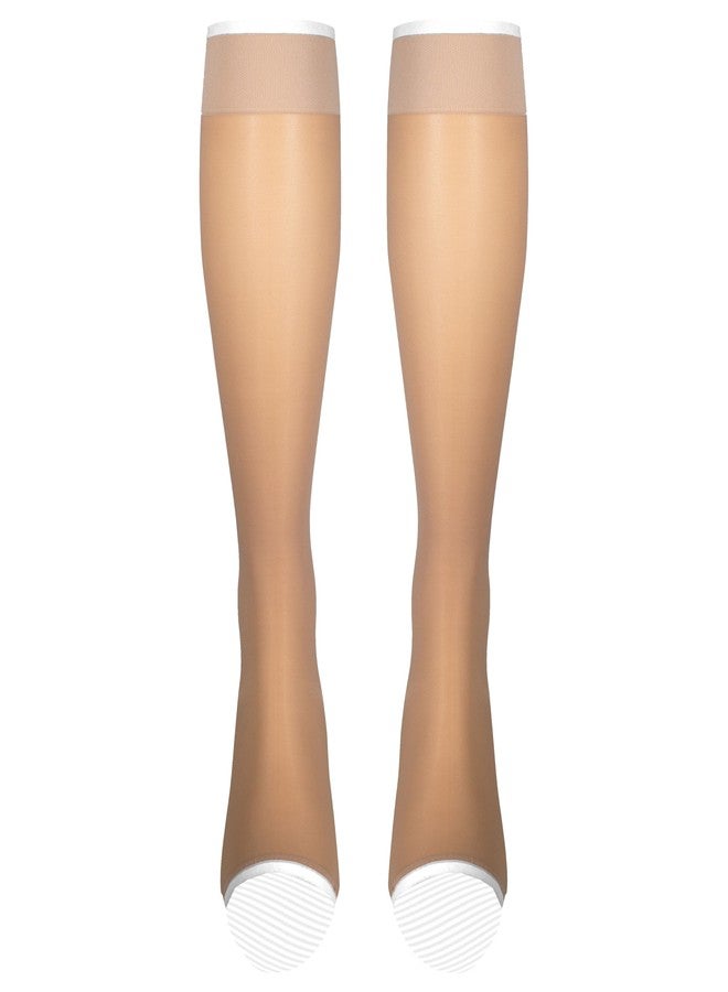 NuVein 30-40 mmHg Ulcer Ease Layered Compression Sock Kit, Beige, Large - Image 1