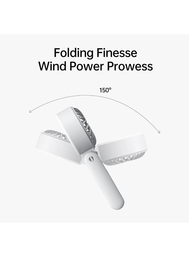 JISULIFE Handheld Fan Life7 3in1 5000mAh - Light Grey - Image 4