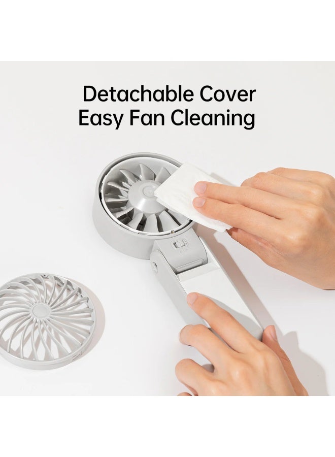 JISULIFE Handheld Fan Life7 3in1 5000mAh - Light Grey - Image 3