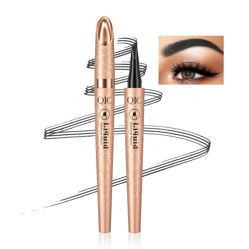 Aaiffey Eyebrow Pen Black Microblading Eyebrow Pencil SmudgeProof Brow Pencil with Upgrade MicroFork Tip Waterproof Microblading Pencil for Eyebrows LongLasting Natural By Aaiffey