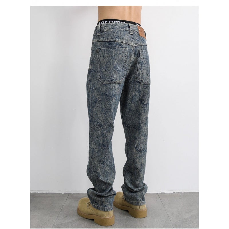 Unisex Classic Denim Jeans Loose Fit Daily Outdoor Wear - Image 4