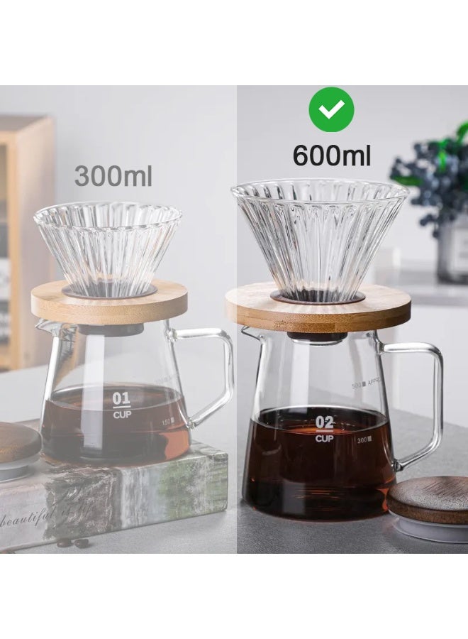 OMRAN CART Omran Cart v60 set drip coffee maker server,dripper,scale,kettle,grinder,thermometer, dosing cup,v60 filter,brush and spoon Pour over kit wooden style  - Image 3