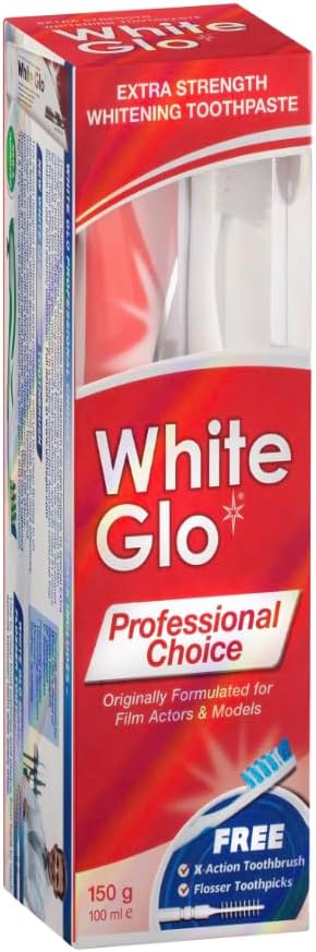 White Glo 2 Packs White Glo Extra Strength Whitening Toothpaste Professional Choice 150 Gr - Image 2