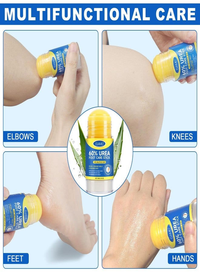 Bieyoc 60% Urea Cream with 2% Salicylic Acid, Urea Foot Cream Stick for Cracked Heels, Calluses and Rough Skin, Portable Foot Balm Stick No-Mess Applicator,1.41oz - Image 4