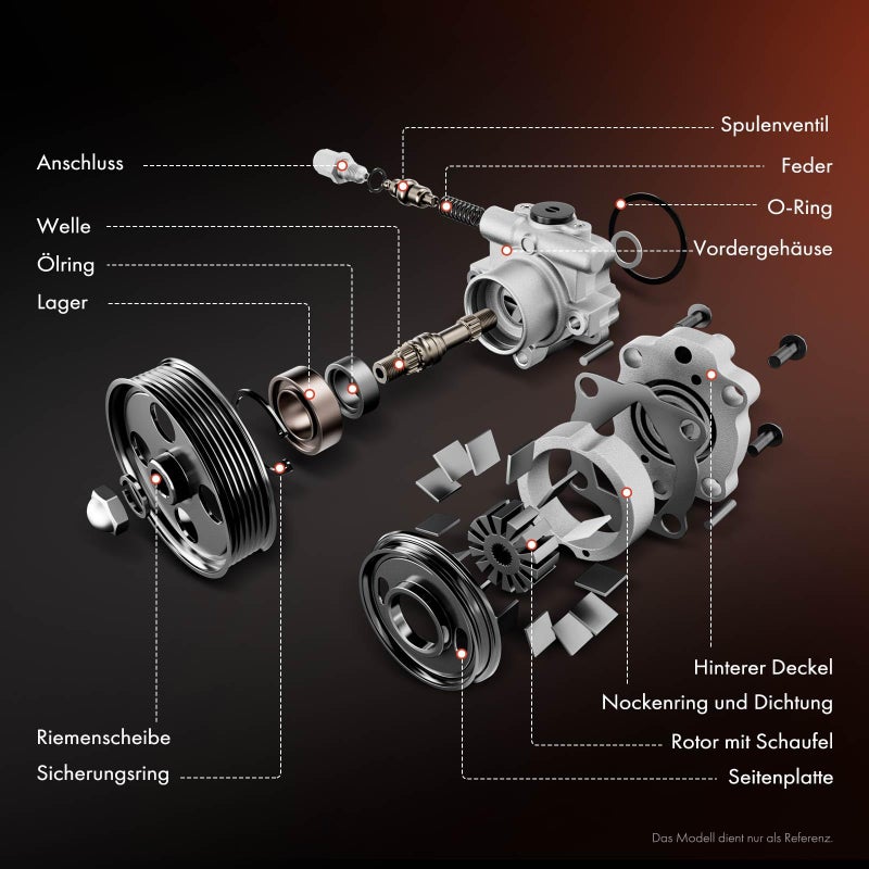 Generic APM-Autoteile Hydraulic Steering Servo Pump with Pulley for C-Class W204 S204 E A207 C207 350 2009-2016 0054668401  - Image 2