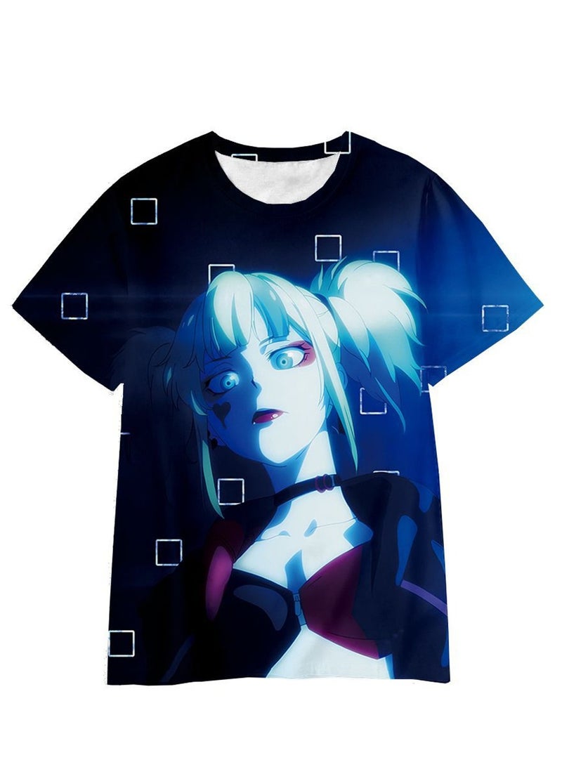Cartoon Harley Quinn 3D digital printing personalized breathable children's T-shirt for adults and children - Image 1
