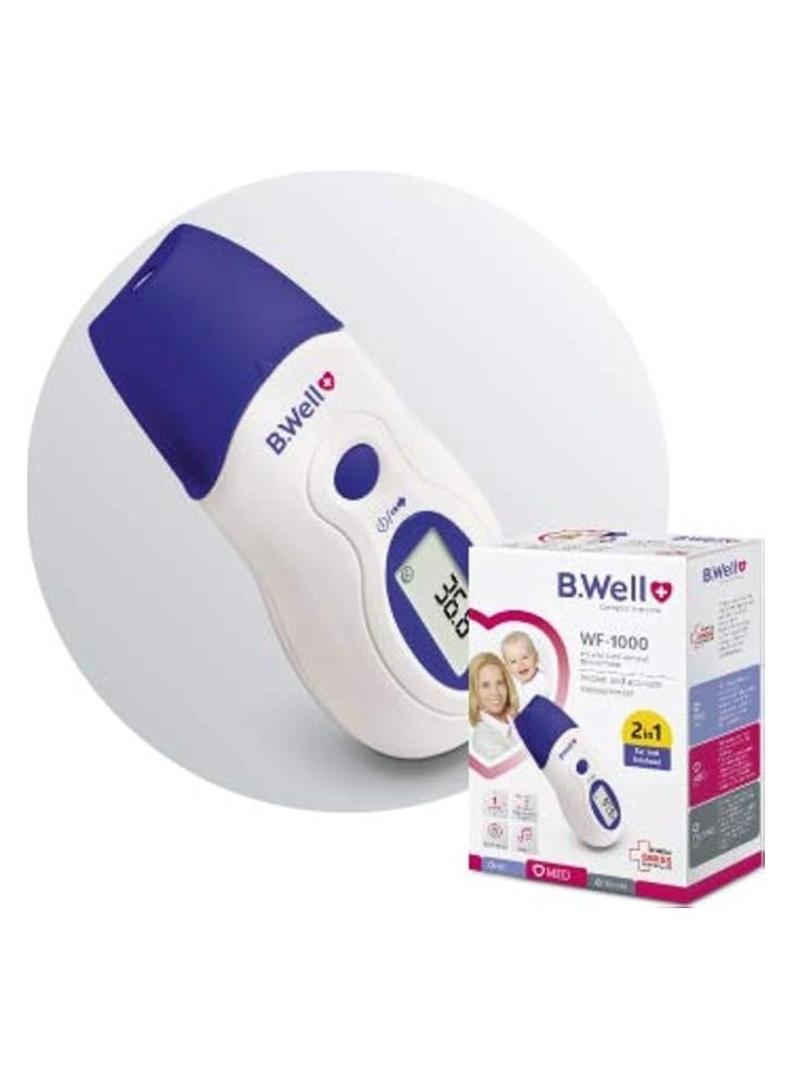B.Well WF-1000 Infrared 2in1 Thermometer – Ear & Forehead Digital Reader - Image 1