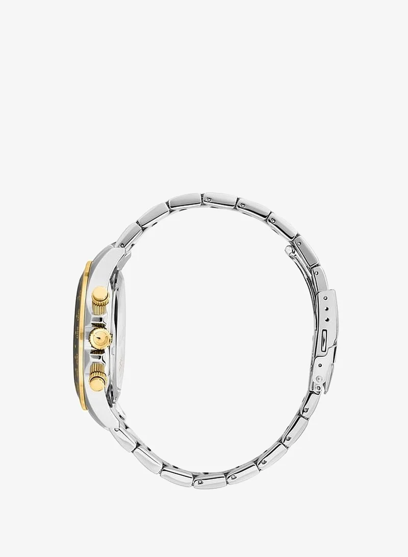 Sector 230 Collection Men's Chronograph Analog Watch - White Matt Dial, 43mm Stainless Steel Case, Gold & Silver Stainless Steel Bracelet, Quartz - R3273661053