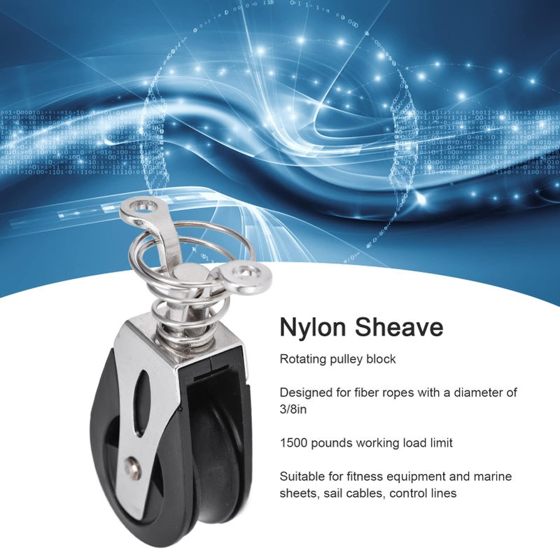 316 Stainless Steel Nylon Sheave Pulley Block For Fitness Equipment Plain Bearing - Image 5