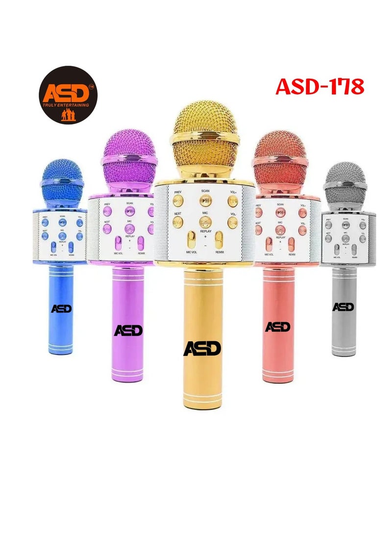 اي اس دي ميكروفون كاريوكي لاسلكي مع مكبر صوت ASD-178 - Image 5