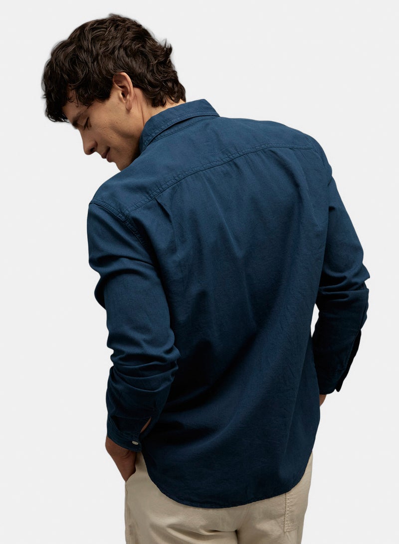 American Eagle قميص لينن مزود بأزرار للاستخدام اليومي من AE - Image 4