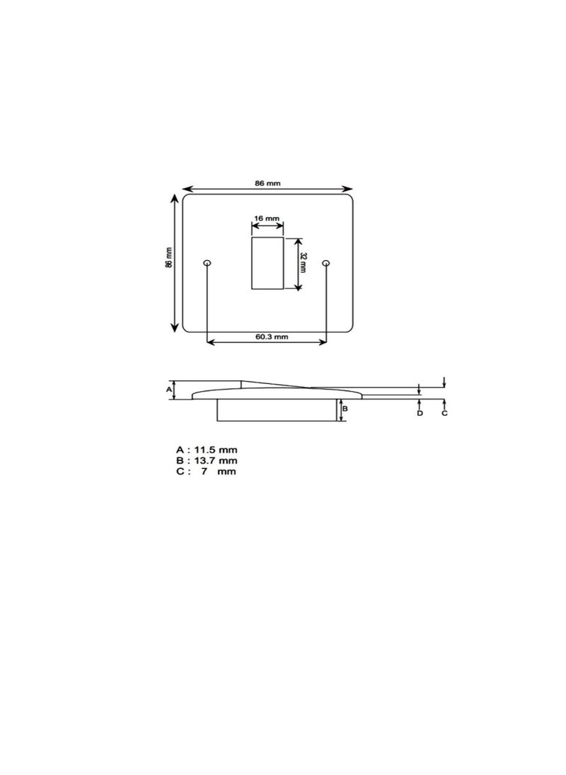 Legrand - PUSH SWITCH SYNERGY 1 GANG 10 AX 250 V WHITE LEGRAND 730011 - Image 1
