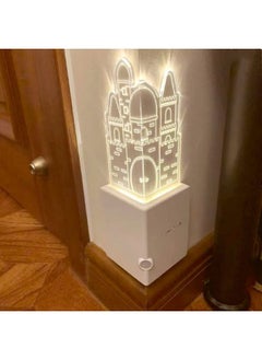 Hawaii 3D Castle Acrylic Corner Motion Detector Flat Wall Night Light  - Image 1