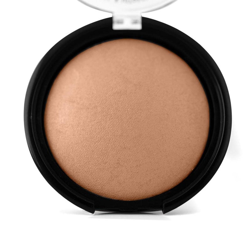 Palladio Baked Bronzer, Highly Pigmented and Easy to Blend, Shimmery Bronzed Glow, Use Dry or Wet, Lasts all day long, Provides Rich Tanning Color Finish, Powder Compact, Caribbean Tan - Image 2