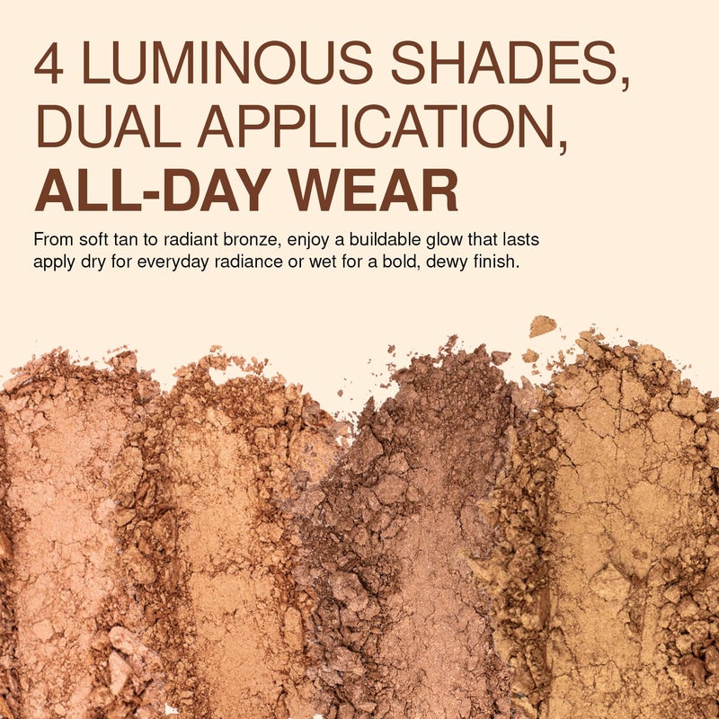 Palladio Baked Bronzer, Highly Pigmented and Easy to Blend, Shimmery Bronzed Glow, Use Dry or Wet, Lasts all day long, Provides Rich Tanning Color Finish, Powder Compact, Caribbean Tan - Image 5