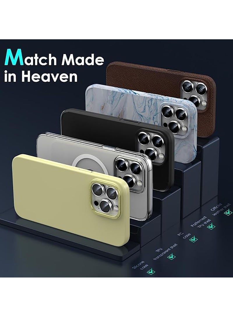 Camera Lens Protector for iPhone 15 Pro Max, [1 Step Installation Tray] Tempered Glass Screen Protector Metal Individual Camera Cover Accessories Case Friendly (Sliver Titanium)  - Image 5