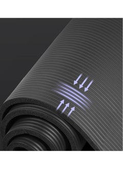 Extra Thick Exercise Yoga Mat with Carrying Strap black - pzsku/Z8A5708E8ED1A4576B17CZ/45/_/1739859605/70d75c65-a353-4694-a04e-fa35eeb9e519