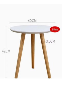 AGD Mini Round Coffee Table White/Brown  - Image 3