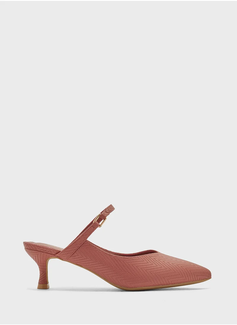 ELLA Buckle Detail Pointy Pump