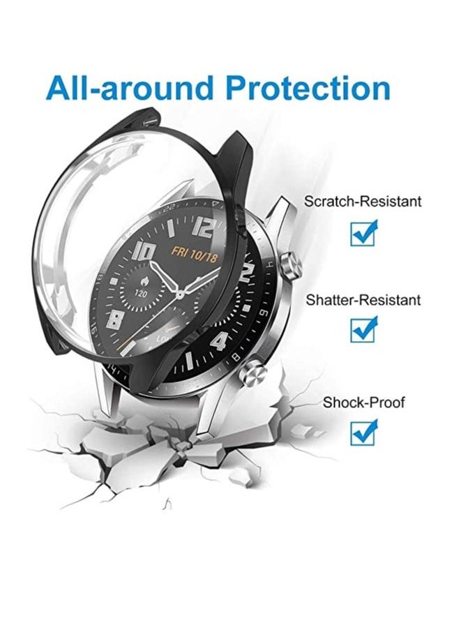 Y&D Compatible with Huawei Watch GT 2 46mm Screen Protector, 1 Pack Waterproof Shatter-Proof Ultra Clear Anti-Bubble Tempered Glass Protective Cover Saver for  - Image 2