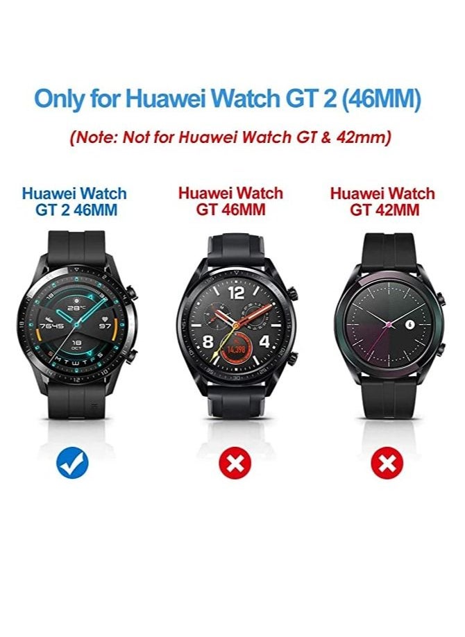 Y&D Compatible with Huawei Watch GT 2 46mm Screen Protector, 1 Pack Waterproof Shatter-Proof Ultra Clear Anti-Bubble Tempered Glass Protective Cover Saver for  - Image 4
