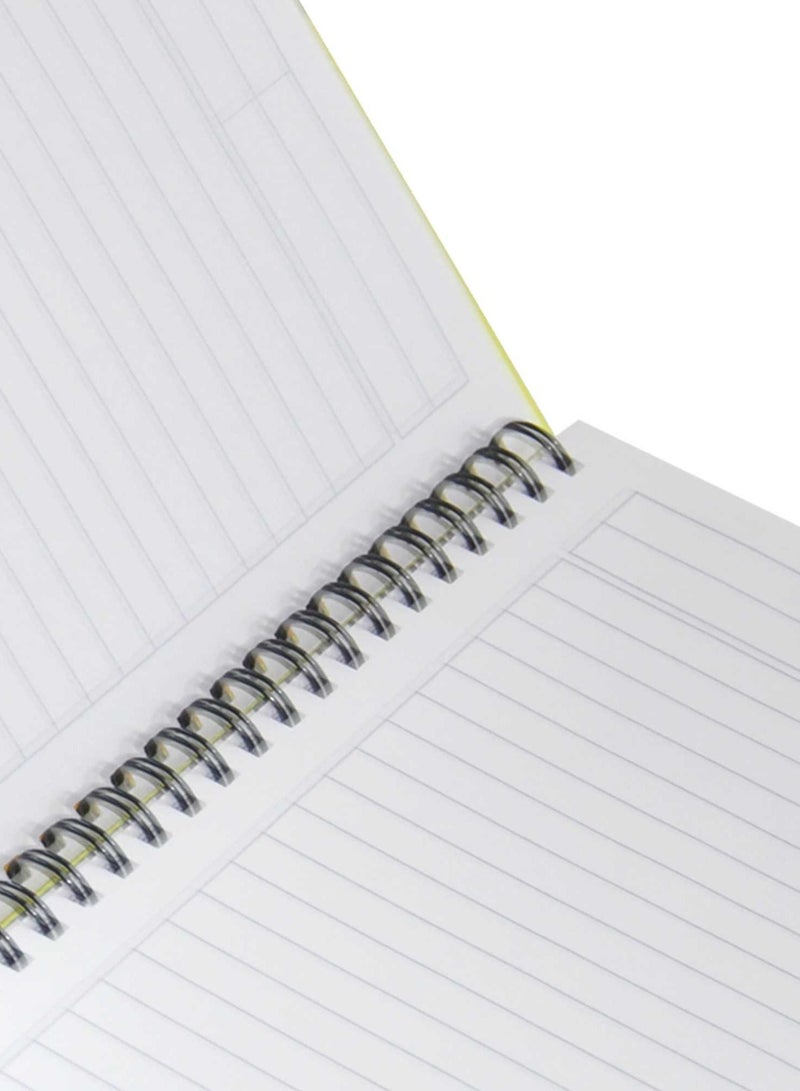 FIS مجموعة من 5 دفاتر ملاحظات حلزونية بغلاف صلب مقاس 9 × 7 بوصات (22.86 × 20.32 سم) سطر واحد، مع حدود، 100 ورقة - أصفر سايبر - FSNBS97NA363 - Image 3