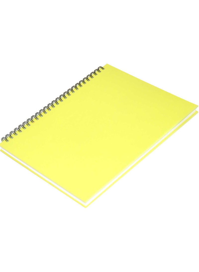 FIS مجموعة من 5 دفاتر ملاحظات حلزونية بغلاف صلب مقاس 9 × 7 بوصات (22.86 × 20.32 سم) سطر واحد، مع حدود، 100 ورقة - أصفر سايبر - FSNBS97NA363 - Image 4
